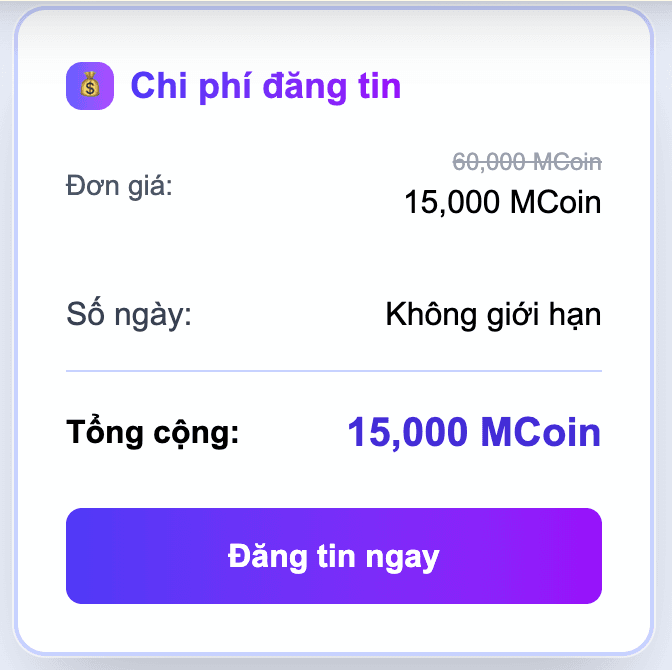Bước 14: Nhấn Đăng tin ngay