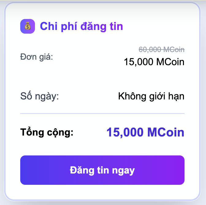Bước 14: Nhấn Đăng tin ngay